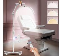 Diesisa Half Moon Floor Lamp: Dimmable LED Lash Lamp - 4-Wheel Caster Base