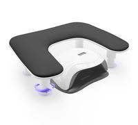 Diesisa Nail Arm Rest, Hand Rest for Nails with Height Adjustment, Soft PU Leather U-Shaped Manicure Armrest, Nail Cushion with Detachable Legs, Non-Slip Hand Rest Pillow for Nail Tech (Black)