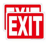 DIESOTT Exit Sign, 2 Pack 10x7 Inches Aluminum, Rust Free, Weatherproof, Indoor/Outdoor Use