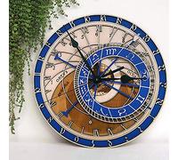 DIESZJ Duan Garden Clocks Outdoor Waterproof, Astronomical Art Outdoor Wall Clock, Creative Twelve Constellation Large Clock (Mute)