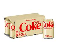 Diet Coke Caffeine Free Soft Drink Cans, 8 x 330 mL