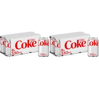 Diet Coke Soft Drink Cans, 8 x 330mL (Pack of 2)