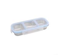 Diet Portion Control Lunch Box 26cm Stainless Sealed(Blue)