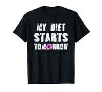 Diet Start Tomorrow T-shirt Workout Procrastinator Dieting &