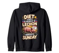 Diet Starts Monday Lechon Arrives Sunday Pinoy Food Zip Hoodie