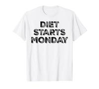 Diet Starts Monday Value Graphic T-Shirt, Men, White, XL