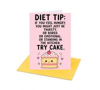 Diet Tip Try Cake Birthday Card