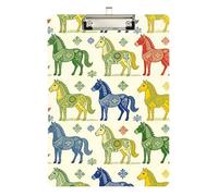 Dietitian clipboard Swedish Horses Colorful Hard Board for 5th Grade Classroom Essentials for Teachers Size 9 x 12.5 Tabla para escribir