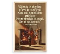 Dietrich Bonhoeffer "Silence in the Face of Evil" Inspirational 12"x18" US Made Poster