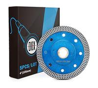 DIEX Super Thin Diamond Tile Blade Porcelain Saw Blade for Cutting Porcelain Tile Granite Marbles (4"-5pcs/Box)…