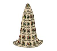 DIEzig A Raised Fist Stage Performance Hooded Cape For Teenagers Gothic Fantasy Medieval Cosplay