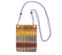 DIEzig Abstract Golden Trees Printing Crossbody Phone Case For Adult Wallet Crossbody Shoulder Bag With Detachable Shoulder Strap