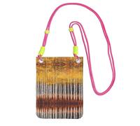 DIEzig Abstract Golden Trees Printing Crossbody Phone Case For Adult Wallet Crossbody Shoulder Bag With Detachable Shoulder Strap