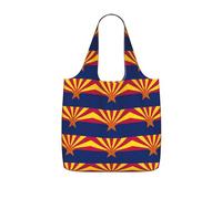 DIEzig Arizona state flag Printed Foldable Tote Bag for Shopping, Reusable Grocery Bag, Lightweight Compact Travel Bag