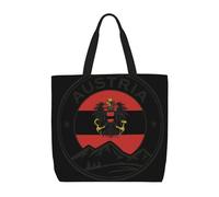 DIEzig Austria Emblem 1-Pack Economical 15.7"X19.6" Tote Bags, Lightweight Largereusable Grocery Shopping Cloth Bags