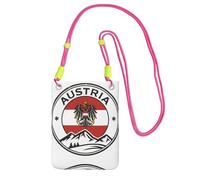 DIEzig Austria Emblem Printing Crossbody Phone Case For Adult Wallet Crossbody Shoulder Bag With Detachable Shoulder Strap