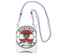 DIEzig Austria Emblem Printing Crossbody Phone Case For Adult Wallet Crossbody Shoulder Bag With Detachable Shoulder Strap