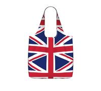 DIEzig British flag Printed Foldable Tote Bag for Shopping, Reusable Grocery Bag, Lightweight Compact Travel Bag