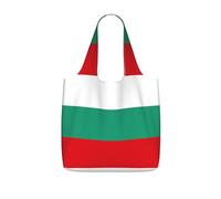 DIEzig Bulgarian Flag Printed Foldable Tote Bag for Shopping, Reusable Grocery Bag, Lightweight Compact Travel Bag