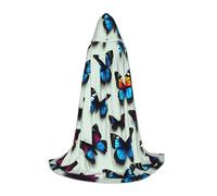 DIEzig Butterfly And Cello Stage Performance Hooded Cape For Teenagers Gothic Fantasy Medieval Cosplay Costume Long Cape