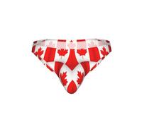 DIEzig Canadian flag Print Soft Stretch Men's Bikini Briefs Printed Low Rise Everyday Underwear Soft Fit Comfortable Gift Black
