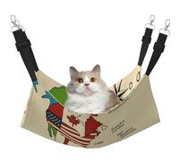 DIEzig Colorful Map Of Americas Coun Medium Cage Hammock Hanging Soft Bed For Kitten,Ferret,Puppy Or Small Pet