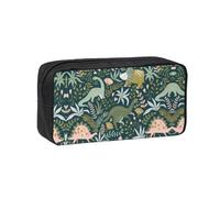 DIEzig Cute Dinosaur Printed Roomy Pencil Organizer, Smooth Zipper Pouch for Pens Markers Highlighters, College Art