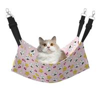 DIEzig Cute Rice Balls And Stars Pattern Medium Cage Hammock Hanging Soft Bed For Kitten,Ferret,Puppy Or Small Pet