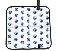 DIEzig Evil eyes Printed Compact Foldable Sitting Pad Oxford Base, Portable Cushion for Fishing Sports Events