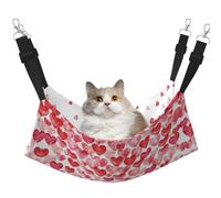 DIEzig Falling Red Hearts Medium Cage Hammock Hanging Soft Bed For Kitten,Ferret,Puppy Or Small Pet