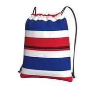 DIEzig Flag of Costa Rica Print Adjustable Strap Backpack, Collapsible Drawstring Bag with Zipper for Weekend Adventure