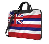 DIEzig Flag Of Hawaii American Print Laptop Bag Oxford Cloth Shoulder Tote Soft Fabric Comfortable Padded Case For Everyday Use