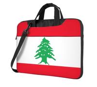 DIEzig Flag Of Lebanon Print Laptop Bag Oxford Cloth Shoulder Tote Soft Fabric Comfortable Padded Case For Everyday Use