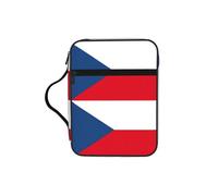 DIEzig Flag of the Czech Republic Printed Bible Storage Organizer Bag with Multi-Pockets Versatile Carry Bag for Book Tablet & Pen