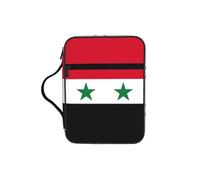 DIEzig Flag of the Syrian Arab Republic Printed Bible Storage Organizer Bag with Multi-Pockets Versatile Carry Bag for Book Tablet & Pen