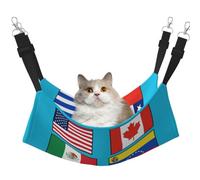 DIEzig Flags Of Various Countries Medium Cage Hammock Hanging Soft Bed For Kitten,Ferret,Puppy Or Small Pet
