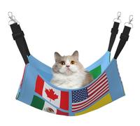 DIEzig Flags Represent Various Medium Cage Hammock Hanging Soft Bed For Kitten,Ferret,Puppy Or Small Pet