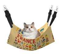 DIEzig France Food Culture Art Print Medium Cage Hammock Hanging Soft Bed For Kitten,Ferret,Puppy Or Small Pet
