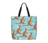 DIEzig Funny For Kangaroo Zoo 1-Pack Economical 15.7"X19.6" Tote Bags, Lightweight Largereusable Grocery Shopping Cloth Bags