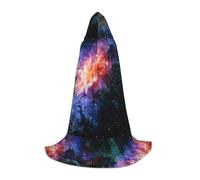 DIEzig Galaxy In The Universe Stage Performance Hooded Cape For Teenagers Gothic Fantasy Medieval Cosplay Costume Long Cape