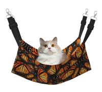 DIEzig Heaps Of Orange Monarch Butterflies Medium Cage Hammock Hanging Soft Bed For Kitten,Ferret,Puppy Or Small Pet