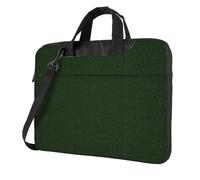 DIEzig Hunter Green Floral Petals Pattern Print Laptop Bag Oxford Cloth Shoulder Tote Soft Fabric Comfortable Padded Case For Everyday Use