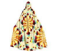 DIEzig Ice Cream Polygon Printing Hooded Cloak,Adult Carnival Party Supplies Halloween Cloak,Ideal For Cosplay Stage Events