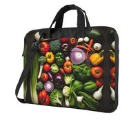 DIEzig Introduction Of Vegetables Print Laptop Bag Oxford Cloth Shoulder Tote Soft Fabric Comfortable Padded Case For Everyday Use