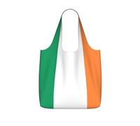 DIEzig Irish flag Printed Foldable Tote Bag for Shopping, Reusable Grocery Bag, Lightweight Compact Travel Bag