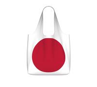 DIEzig Japanese flag Printed Foldable Tote Bag for Shopping, Reusable Grocery Bag, Lightweight Compact Travel Bag