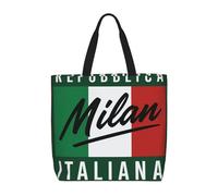 DIEzig Milan, Italy 1-Pack Economical 15.7"X19.6" Tote Bags, Lightweight Largereusable Grocery Shopping Cloth Bags