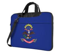 DIEzig North Dakota State Flag Print Laptop Bag Oxford Cloth Shoulder Tote Soft Fabric Comfortable Padded Case For Everyday Use