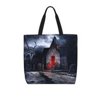 DIEzig Old Crypt 1-Pack Economical 15.7"X19.6" Tote Bags, Lightweight Largereusable Grocery Shopping Cloth Bags