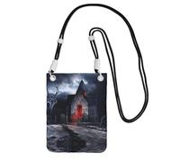 DIEzig Old Crypt Printing Crossbody Phone Case For Adult Wallet Crossbody Shoulder Bag With Detachable Shoulder Strap